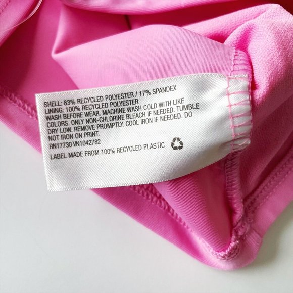 Cat & Jack Swimsuit Girl 12 Month Bikini 2 Piece Set Pink Graphic Ruffle New - Picture 14 of 14